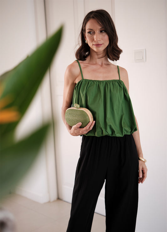 AVA BALLOON TOP EMERALD