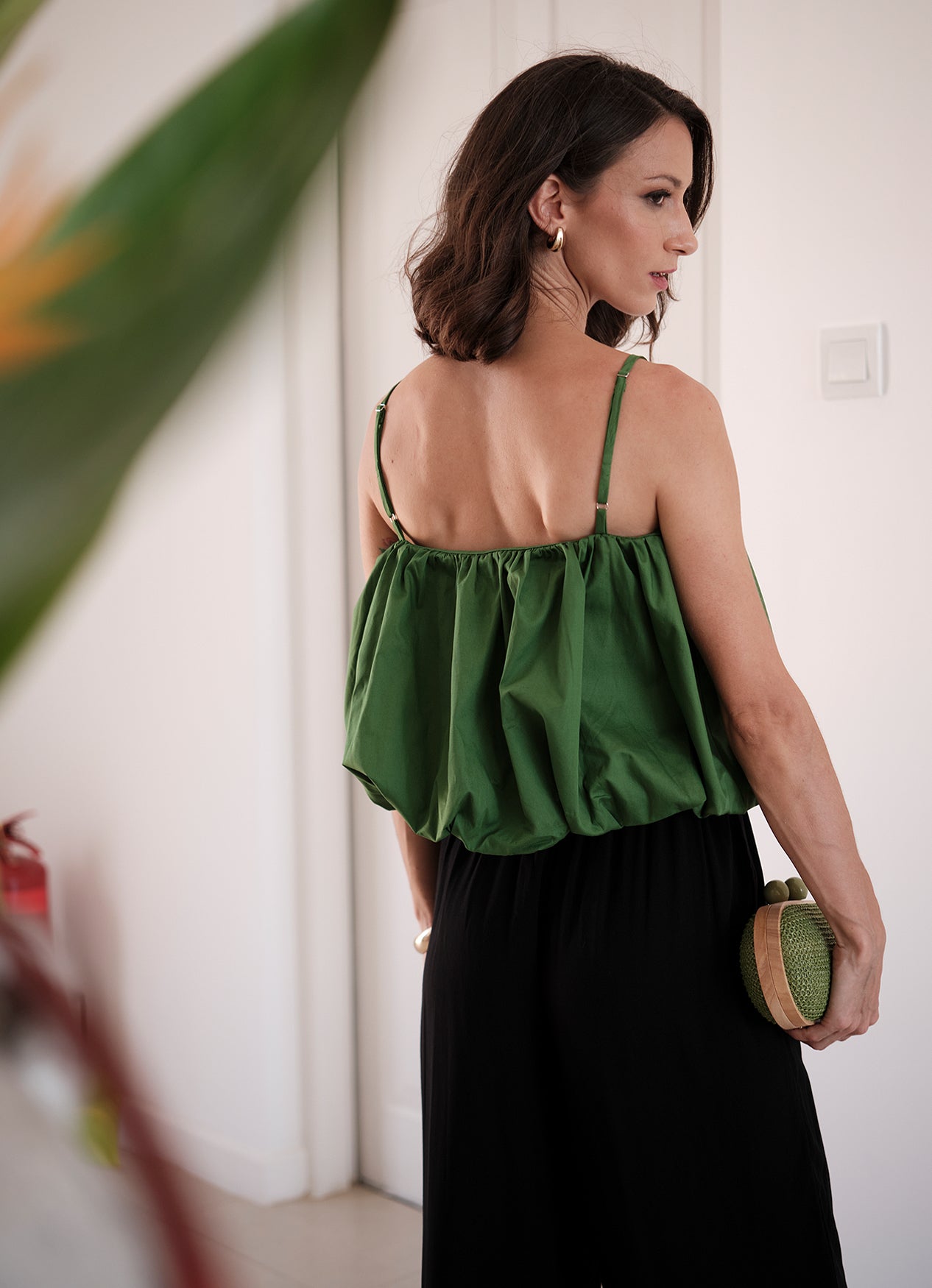 AVA BALLOON TOP EMERALD