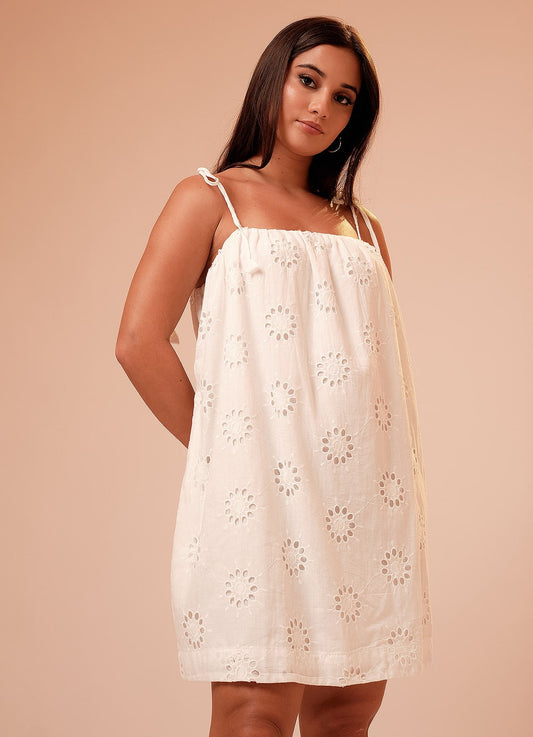 MILA MINI DRESS : PEARL