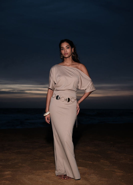 ZOE DRESS : SAND