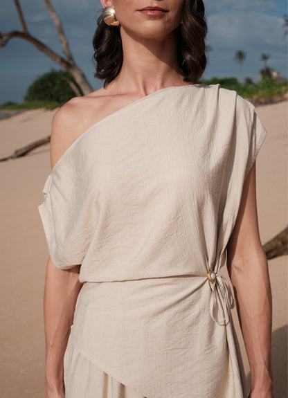 RINA DROP SHOULDER SET : NUDE