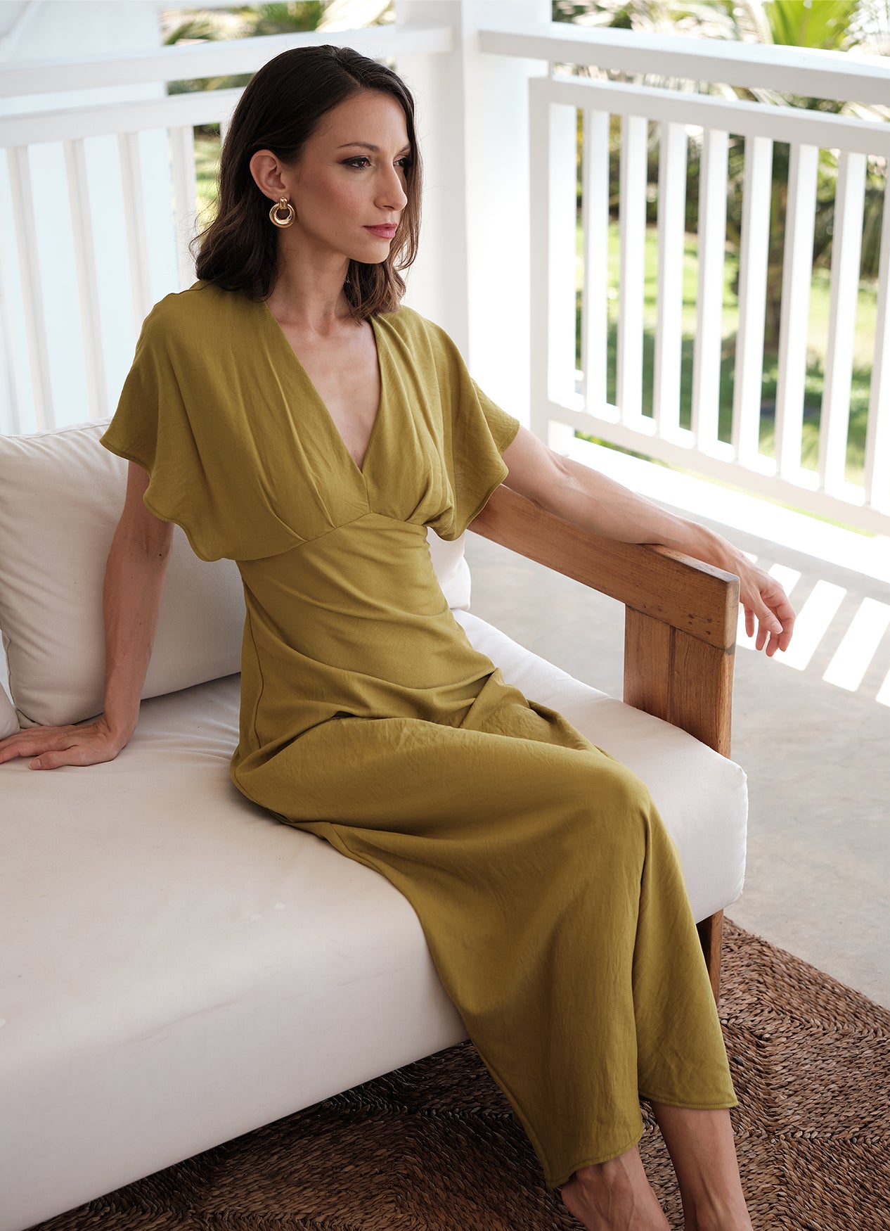 HELENA DRESS : GREEN