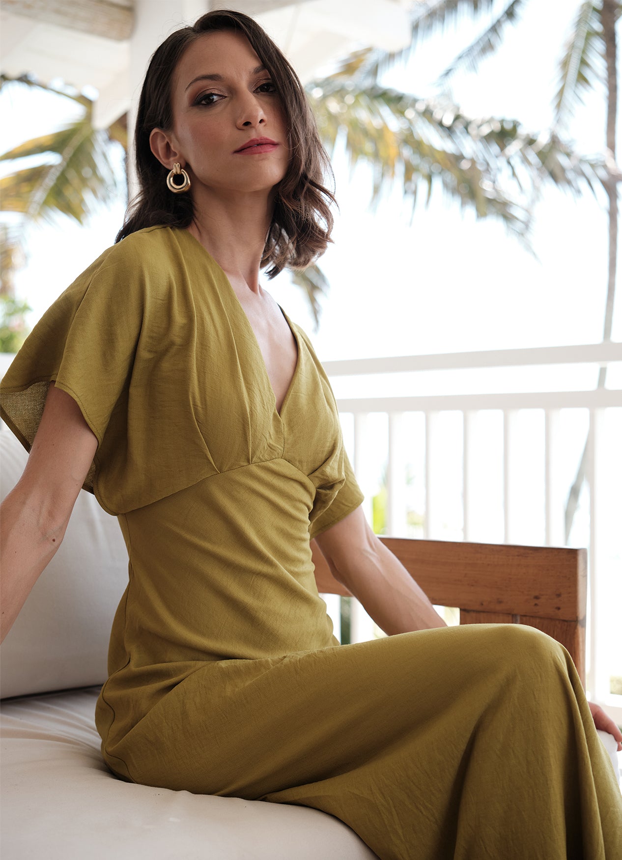 HELENA DRESS : GREEN