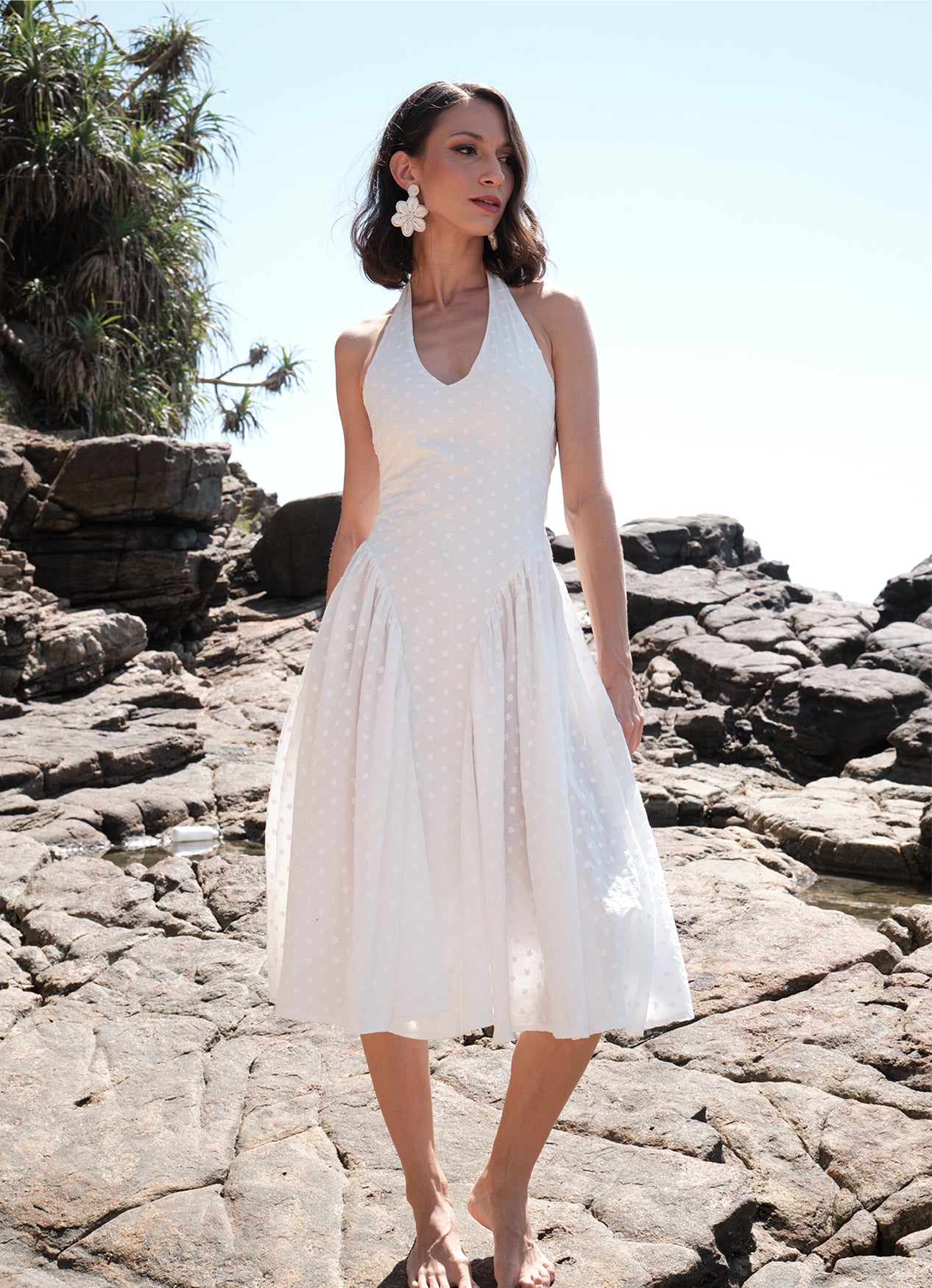 LISA HALTER DRESS : POPPY