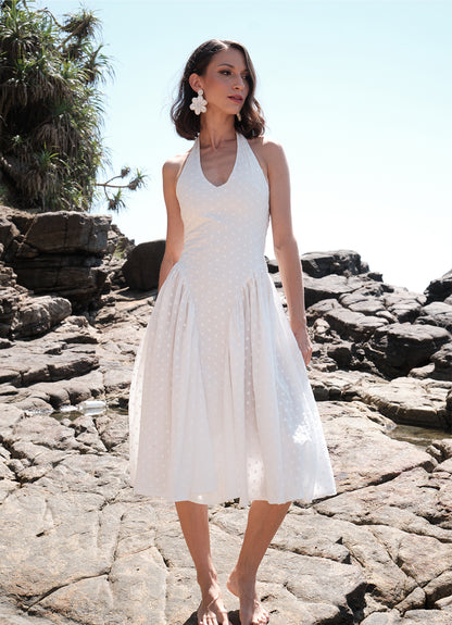 LISA HALTER DRESS : POPPY