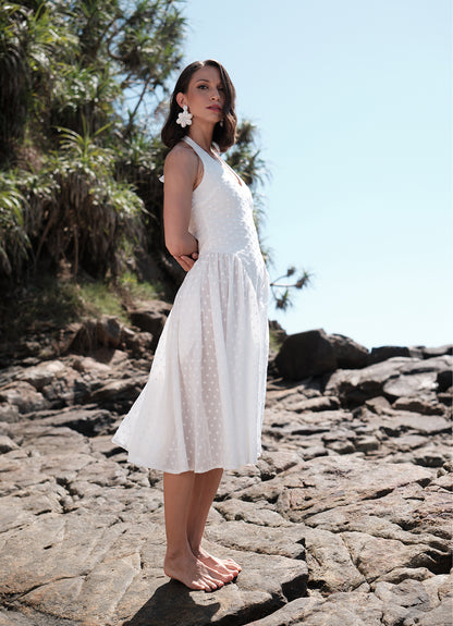 LISA HALTER DRESS : POPPY