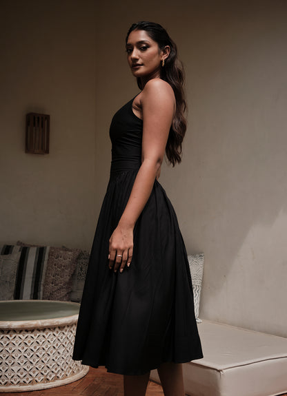 LISA HALTER DRESS : INK