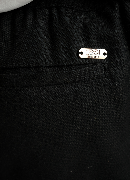 LINEN SHORT BLACK