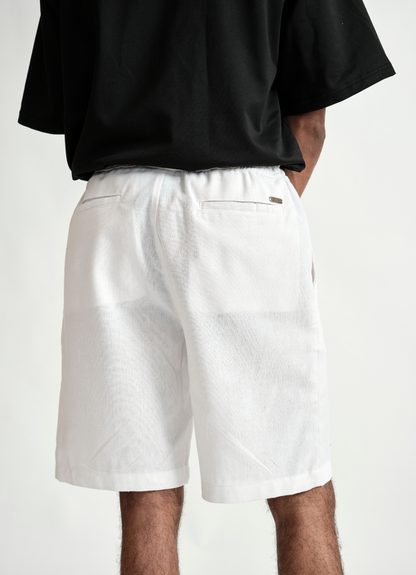 LINEN SHORT WHITE