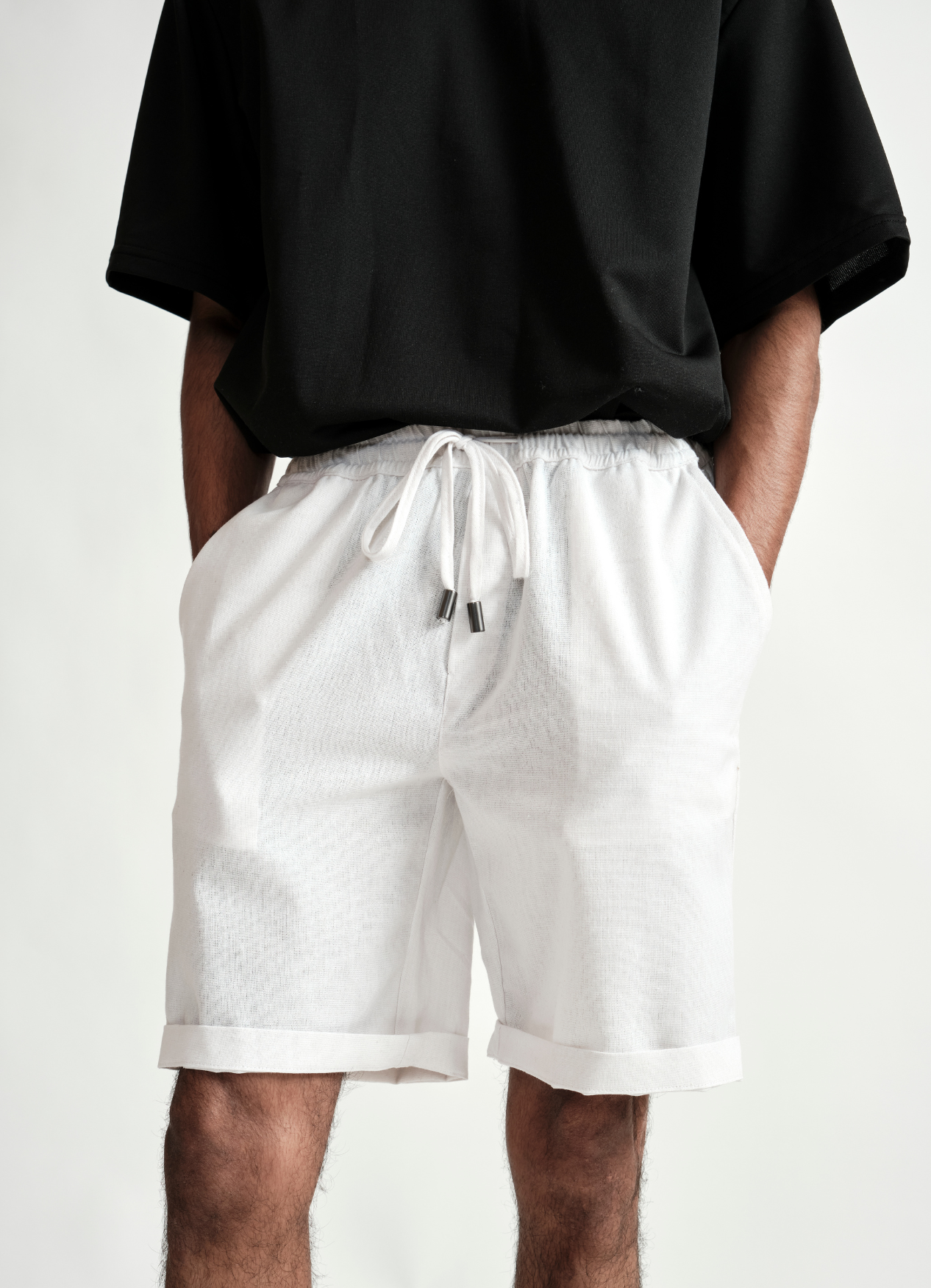 LINEN SHORT WHITE