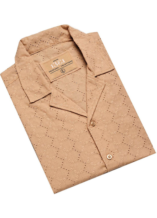 LIAM BEIGE CUTLAWN SHIRT 2