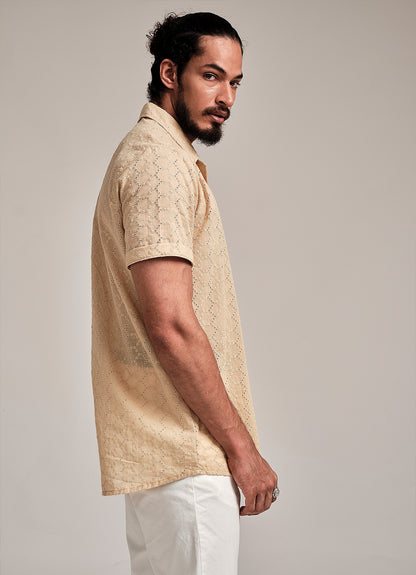 LIAM BEIGE CUTLAWN SHIRT 2