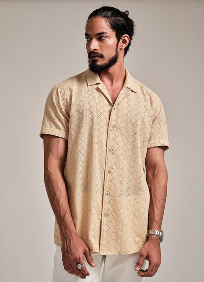 LIAM BEIGE CUTLAWN SHIRT 2