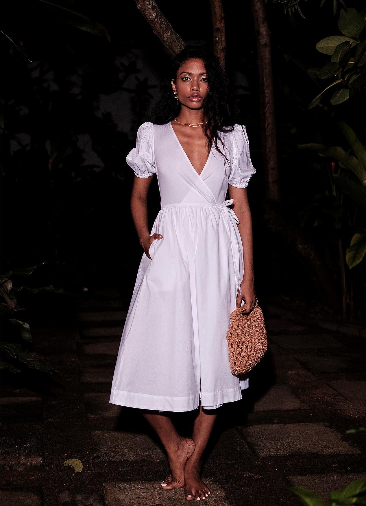 WILLOW WRAP DRESS : COCONUT