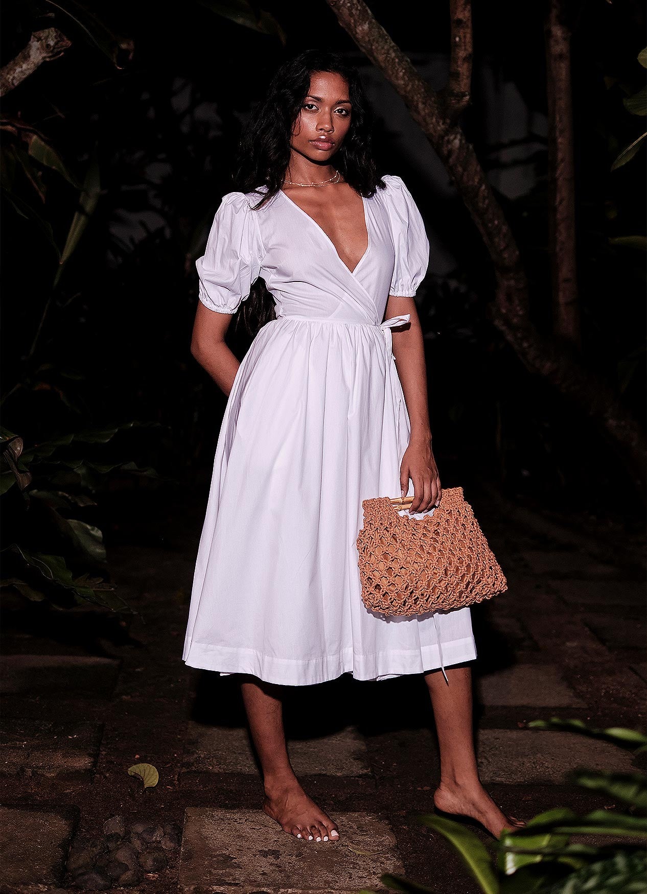 WILLOW WRAP DRESS : COCONUT