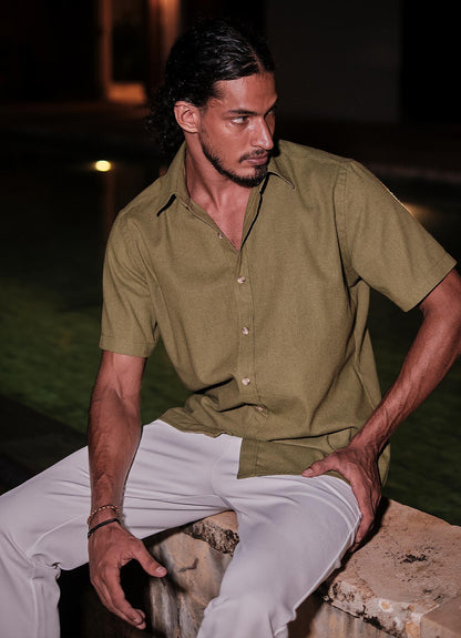 LINEN KHAKI SHIRT