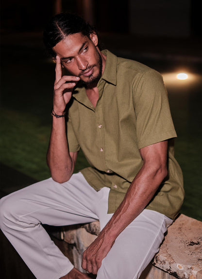 LINEN KHAKI SHIRT