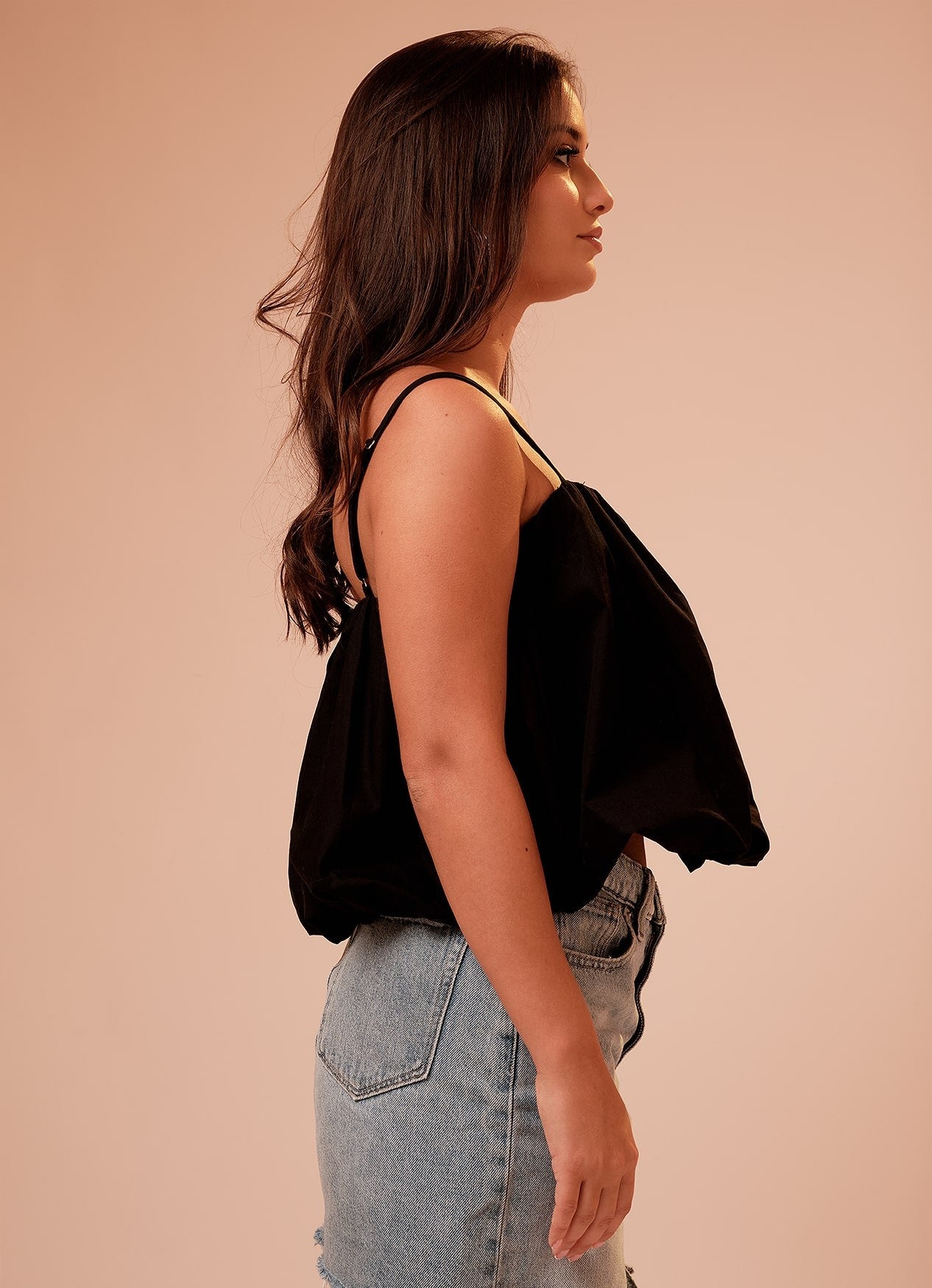 AVA BALLOON TOP : BLACK