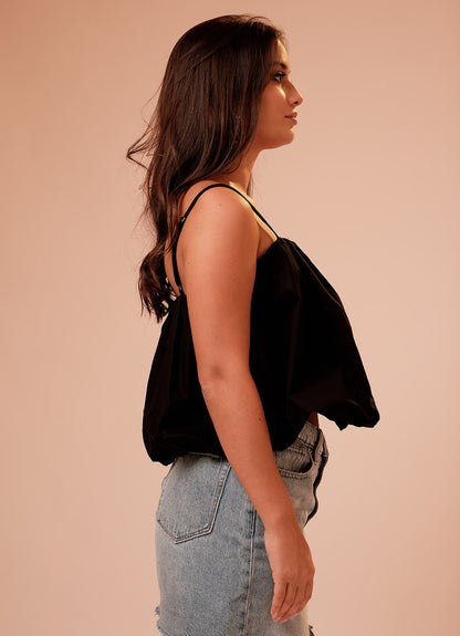 AVA BALLOON TOP : BLACK