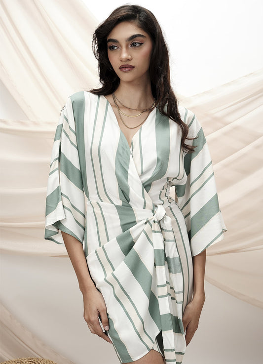 LENA WRAP DRESS : MINT