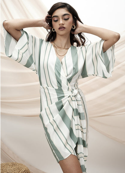 LENA WRAP DRESS : MINT