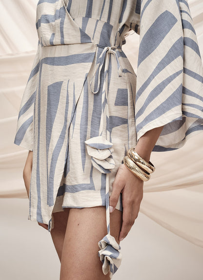 BOHO WRAP DRESS : SKY