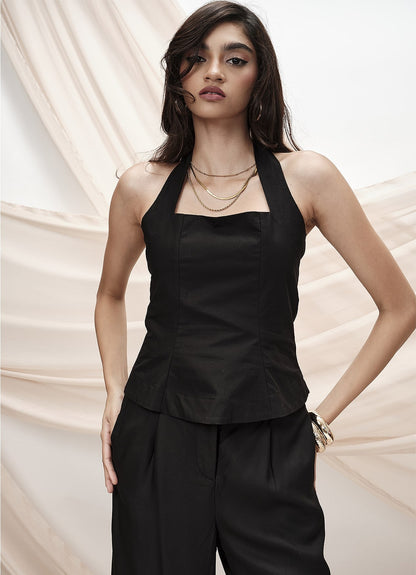 LINZY HALTER TOP : INK