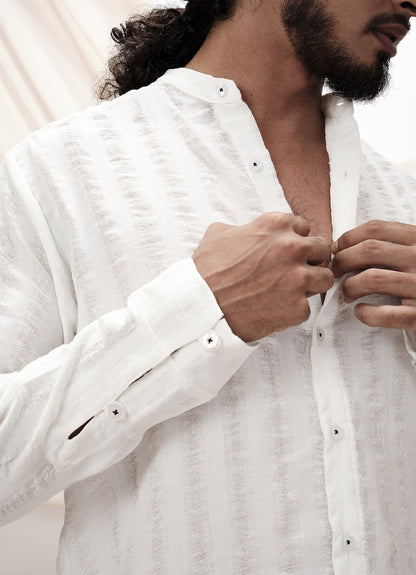 KAI STRIPE SHIRT : WHITE