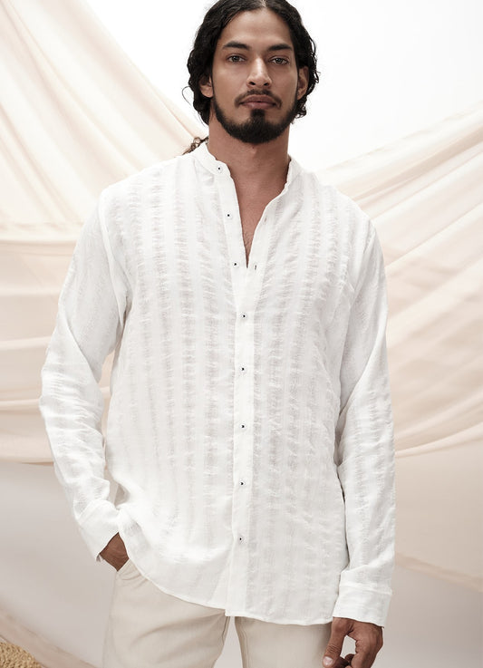 KAI STRIPE SHIRT : WHITE