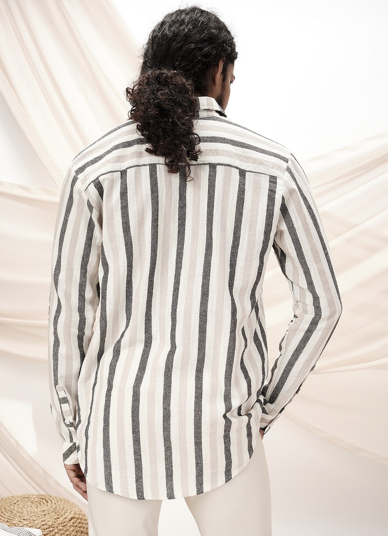 LINEN WEST STRIPE SHIRT