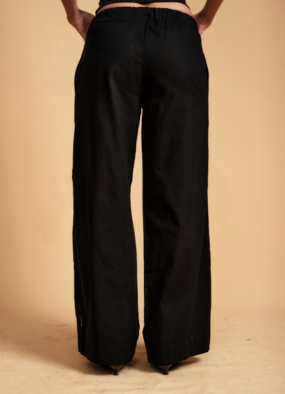 KIA DRAW STRING LINEN PANT INK