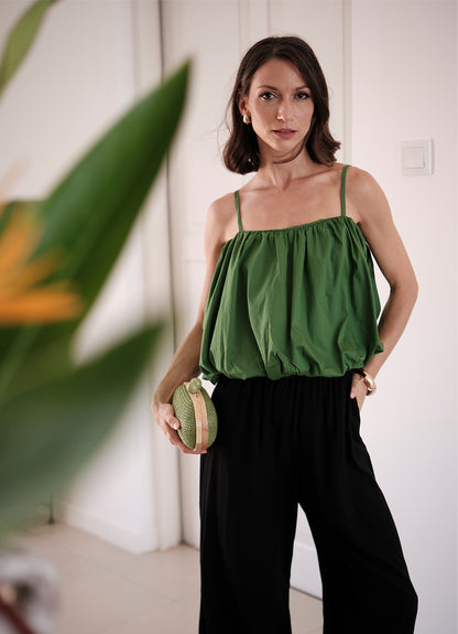 AVA BALLOON TOP EMERALD