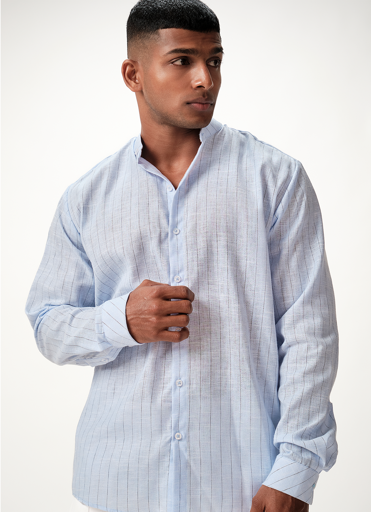 HARVEY LINEN SHIRT BLUE