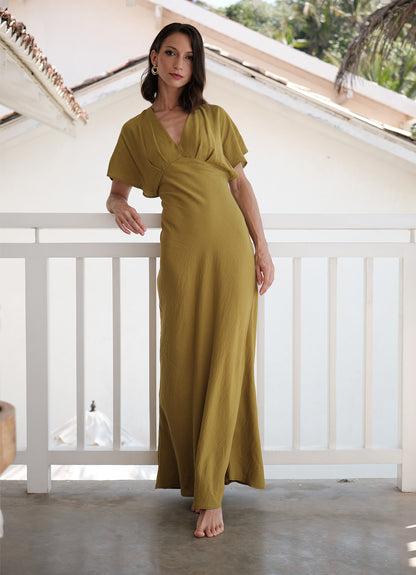 HELENA DRESS : GREEN