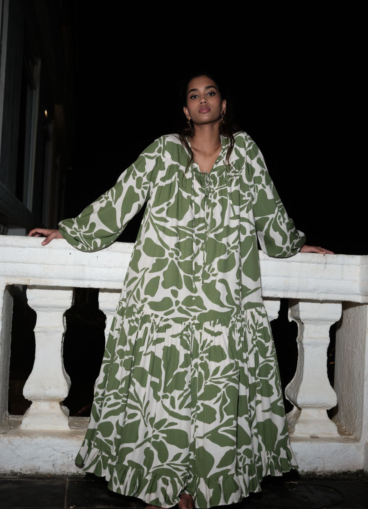 MENA DRESS : OLIVE