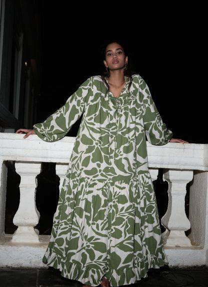 MENA DRESS : OLIVE