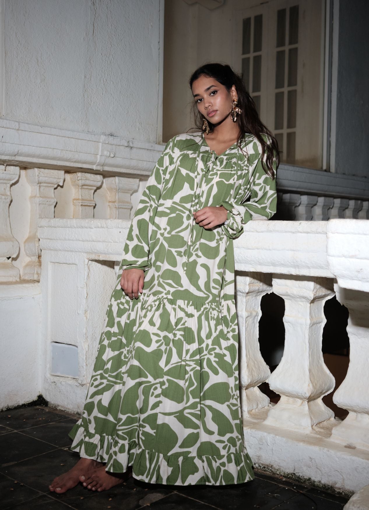 MENA DRESS : OLIVE