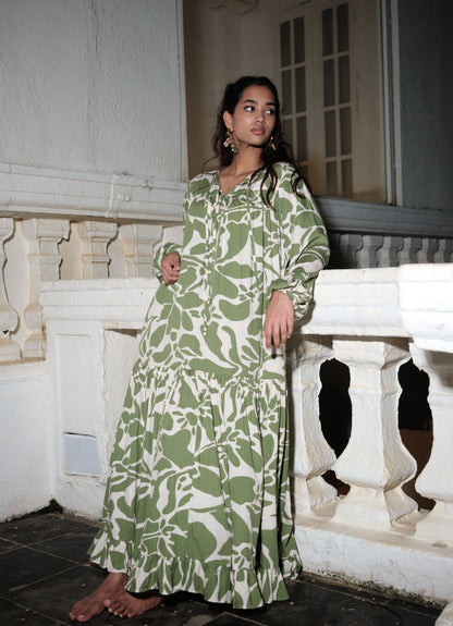 MENA DRESS : OLIVE