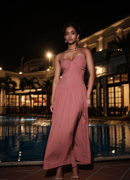 RHEA DRESS : ROSE