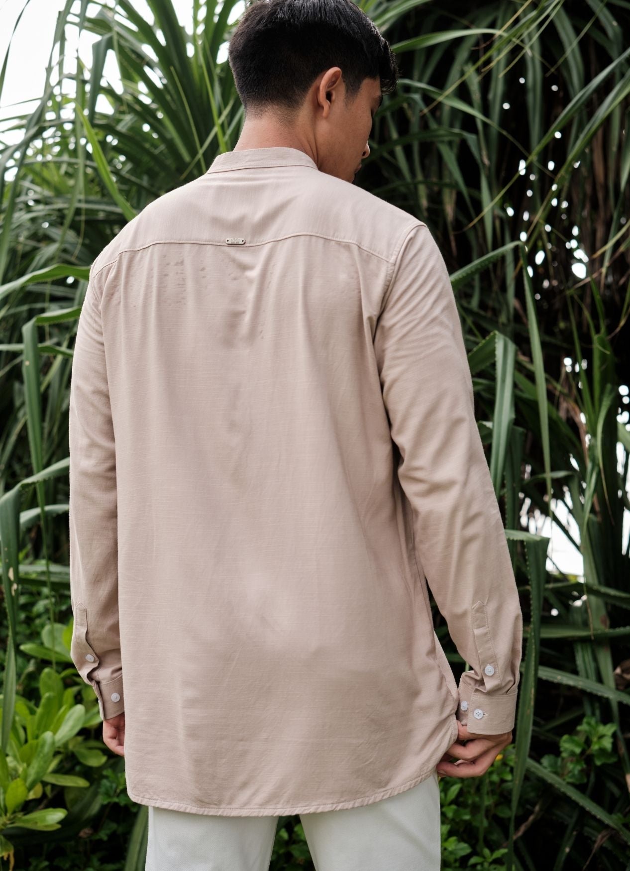 BEIGE LINEN TUNIC SHIRT