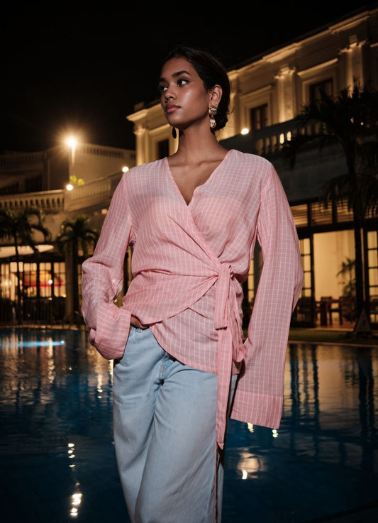 ZARA TOP : SALMON