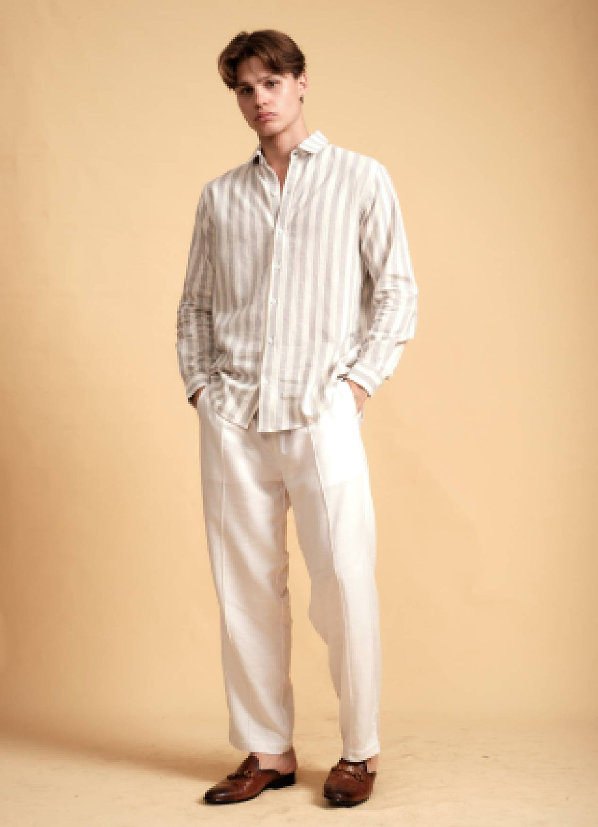 JOE GREY STRIPE SHIRT