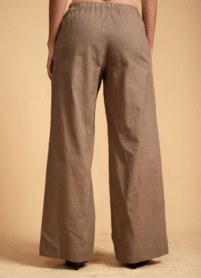 KIA DRAW STRING LINEN PANT MOCHA