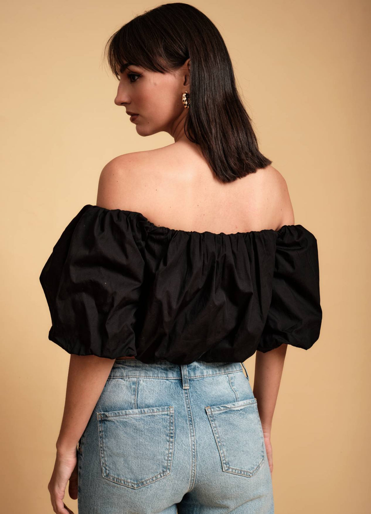 LOLA OFF SHOULDER TOP INK