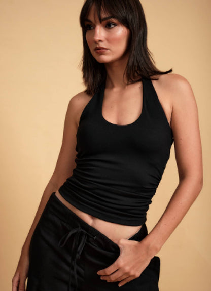 NOVA HALTER CROP TOP INK